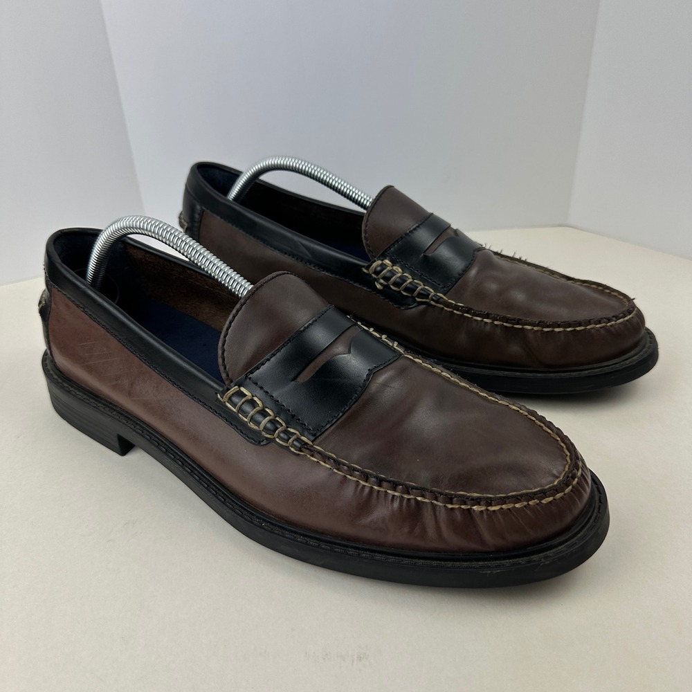 Cole Haan Pinch Maine Classic Penny Loafers Mens 12 M Brown Black Leather Shoes